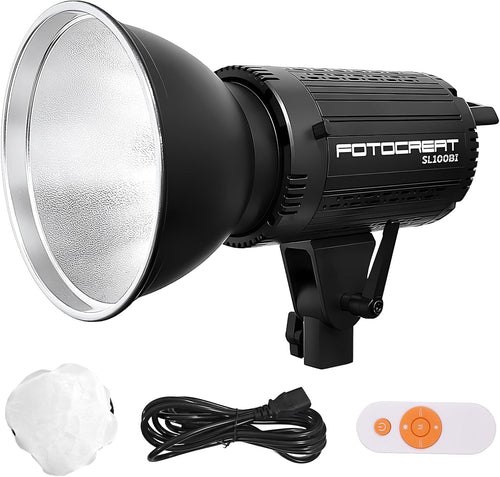 100W Bi-Color COB Photography Lighting Kit - Professional Studio Video Light with Softbox & Remote, 2800K-6500K, 32000 Lux for Portrait, Live Streaming, Content Creation