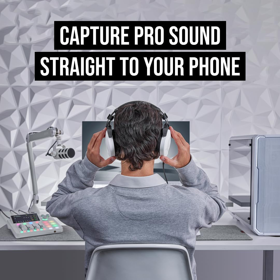 RØDE Podmic USB Dynamic Broadcast Microphone with XLR and USB Connectivity for Podcasting, Streaming and Content Creation (White) | XLR and USB Connectivity for Podcasting, Streaming and Content Creation White