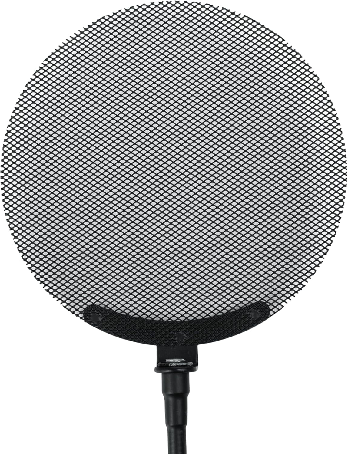 Metal Pop Filter with 12.4" Gooseneck (GFW-POPFILTER-MTL) | Great for Podcasting, Broadcasting, Content Creation, Angled Slats Divert Air for Cleaner Vocal Sound, Fits Stands up to 18Mm