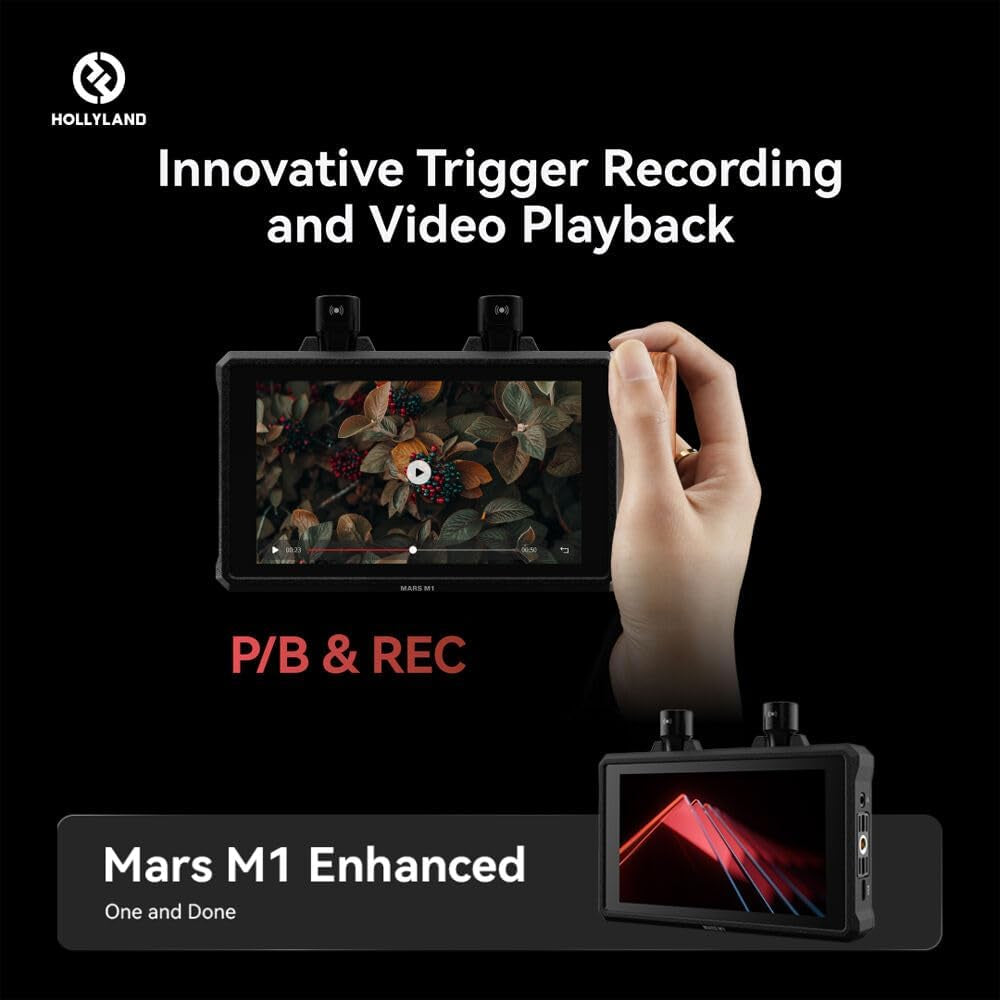 Mars M1 Enhanced 5.5 Inch Wireless Transmitter & Receiver Video Monitor + Mars 4K Transmission Kit, 450Ft Range, 4K30 Monitoring for Filmmaking and Content Creation (Bundle)