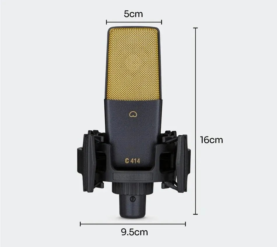 C-414 Large Diaphragm Recording Microphone 40Hz-16KHz Frequency Professional Condenser Microphone Direct Broadcast Game Karaoke