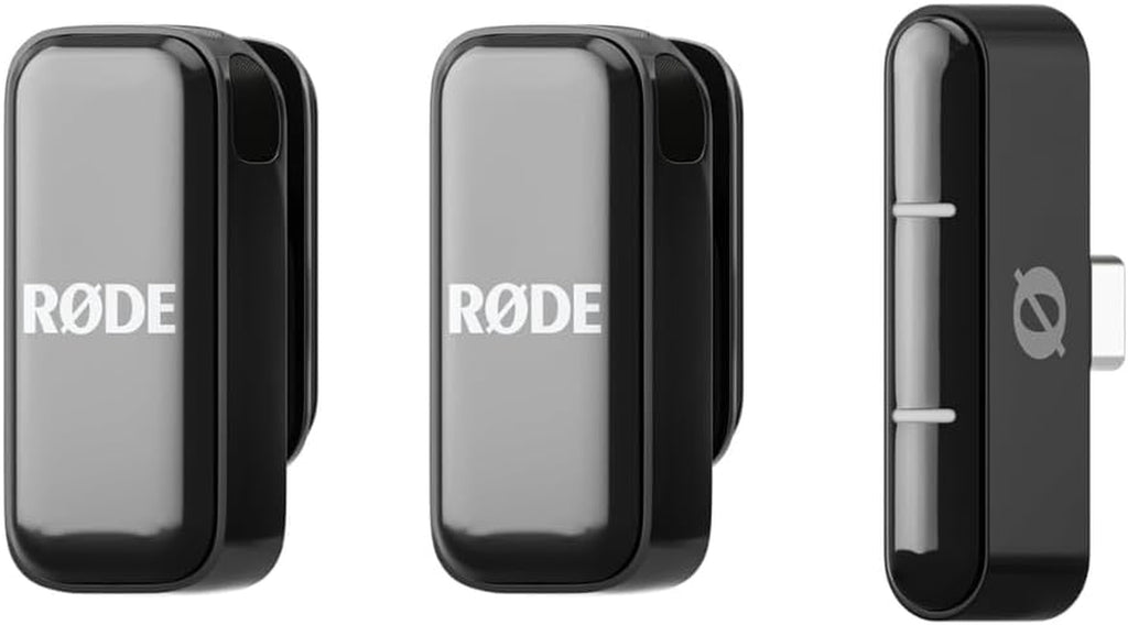 RØDE Wireless Micro - Compact Wireless Microphone, Two Mics with Charge Case for Smartphone Content Creation - USB-C, Black | Two Mics with Charge Case for Smartphone Content Creation, USB-C, Black