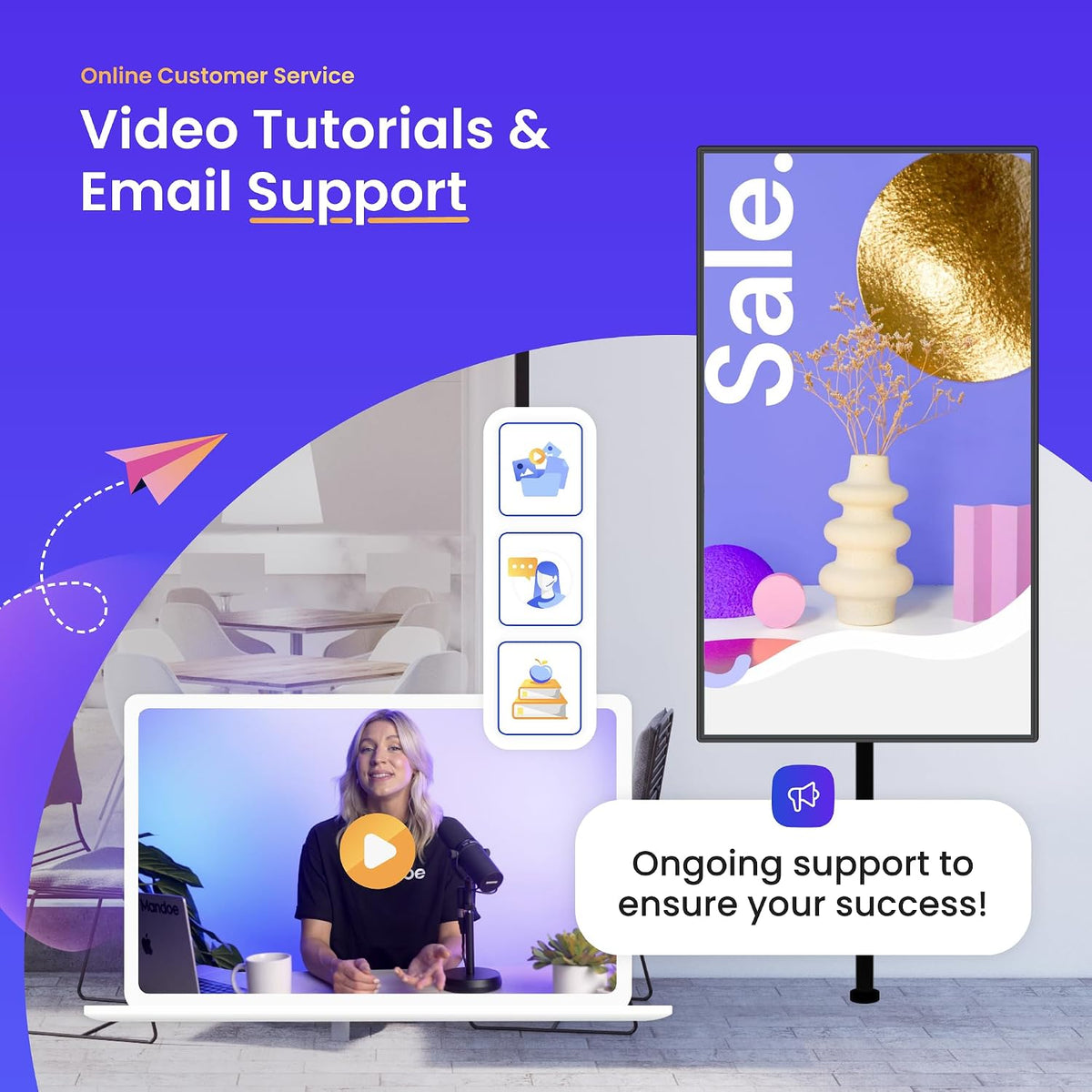 Essentials Digital Signage Player for Restaurants & Business | Plug & Play, AI Content Creation, HDMI Connectivity, Multi-Screen Support, Remote Management, Offline Playback