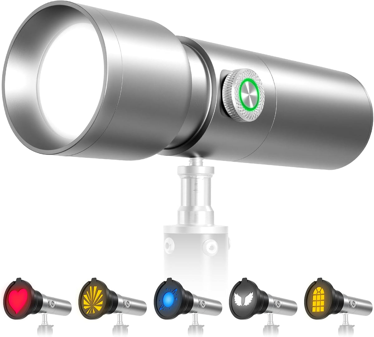 RGB Photography Flashlight, 4 Colors/20 Filters/10W RGB Flashlight | Portable LED Video Aluminum Sunset Light for Photo, Studio Lighting, USB