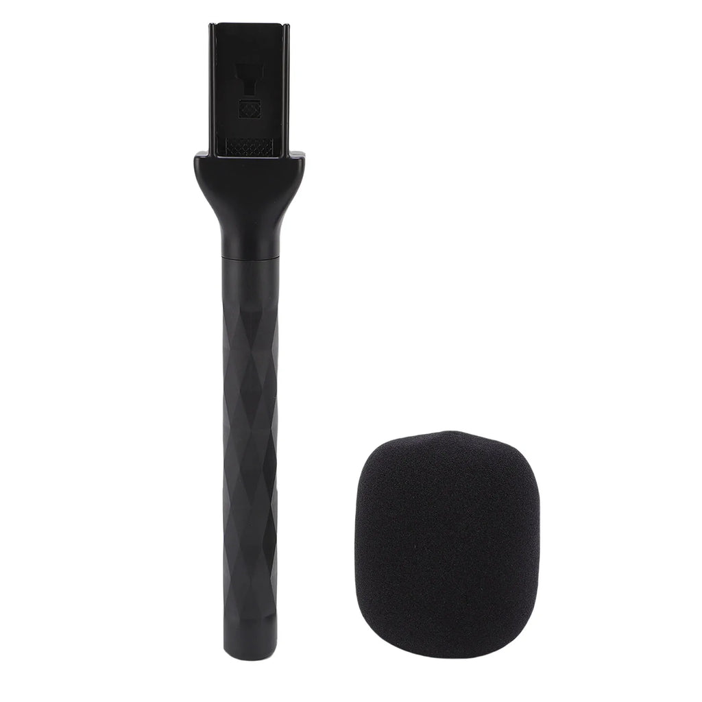 Microphone Handle Fit for  MIC 1/2 MIC Mini Microphone Handheld Wireless Lav Mic Adapter with Foam Mic Handle